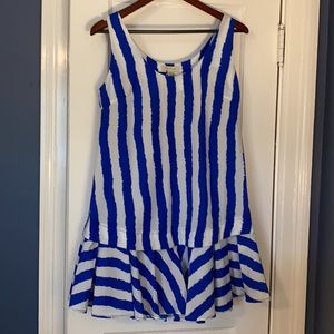 TYLHO Anthropologie Striped Drop Waist Tank Dress